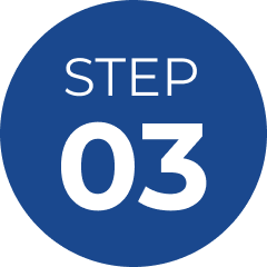 Step 3 on blue circle