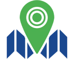 Navigation symbol with map and pin